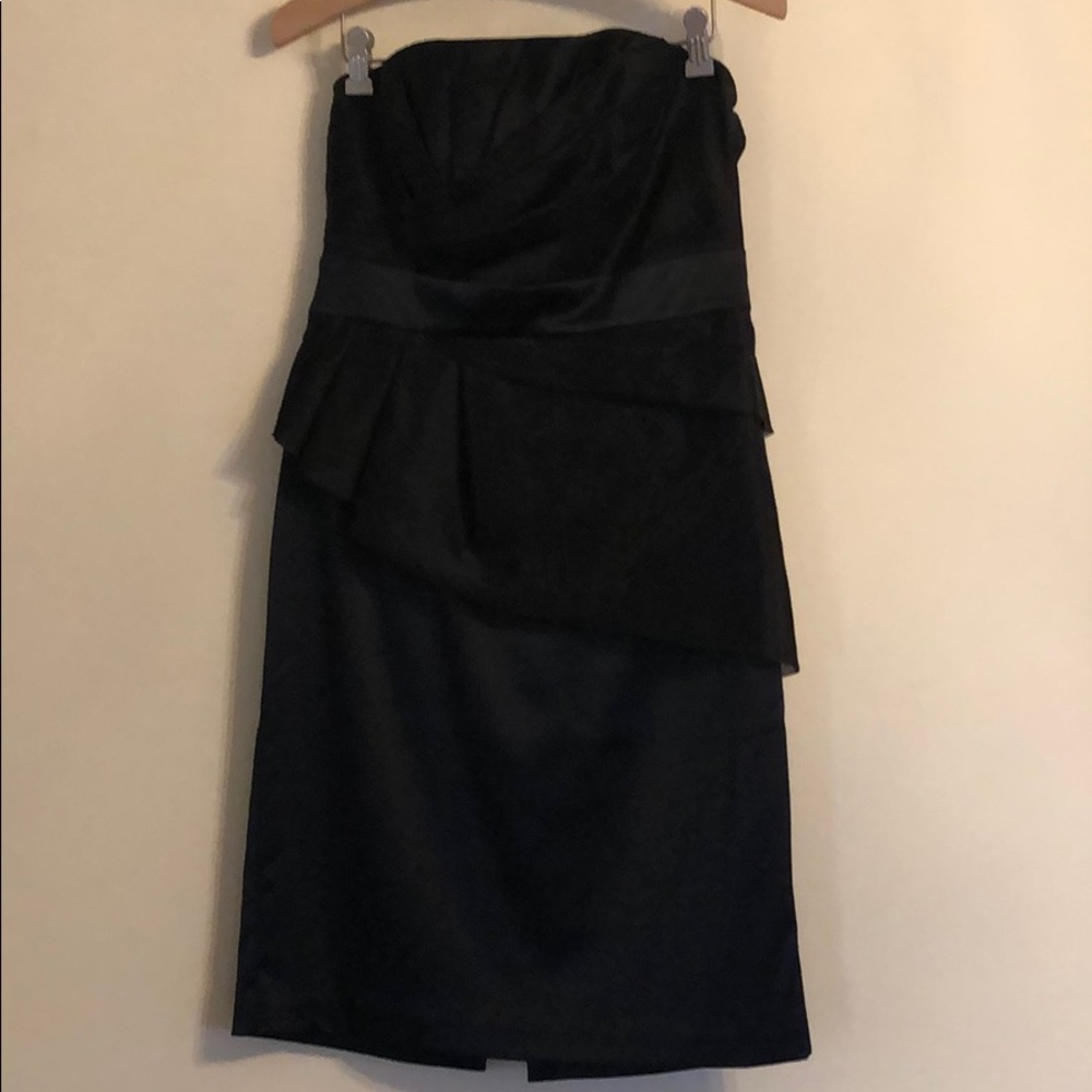 White House Black Market Black Peplum Dress
